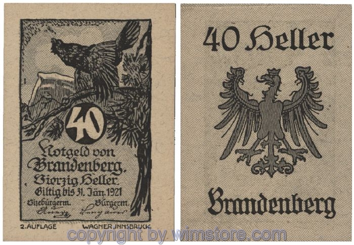 sn101787 Brandenberg, G0099ba, 40 Heller, blau; 1