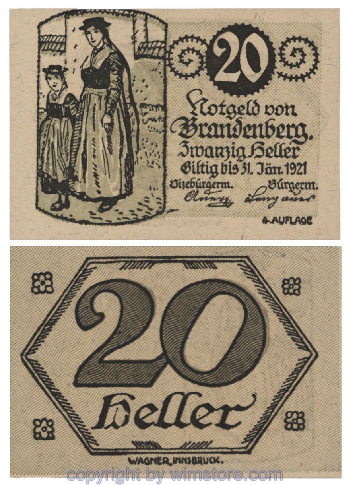 sn101806 Brandenberg, G0099d, 20 Heller; 1