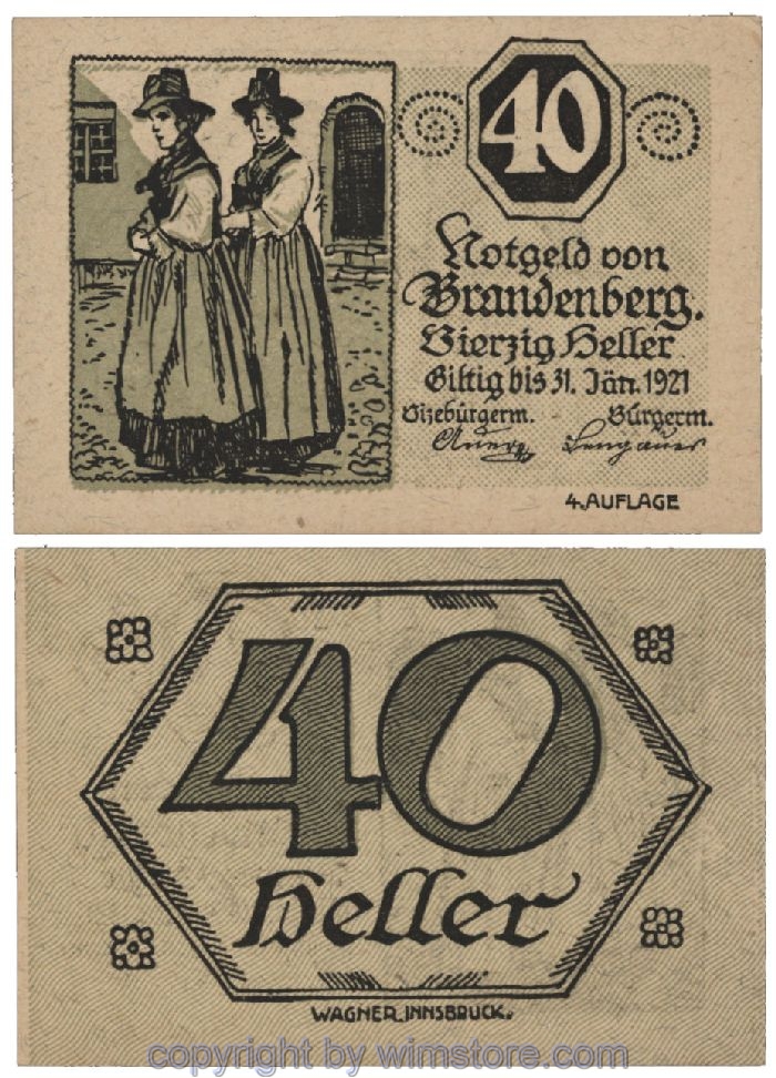 sn101809 Brandenberg, G0099d, 40 Heller; 1-
