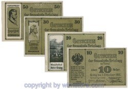 Brixlegg, G0104a, Serie 10, 20, 30, 50 Heller; 1