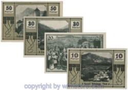 Brixlegg, G0104a, Serie 10, 20, 30, 50 Heller; 1