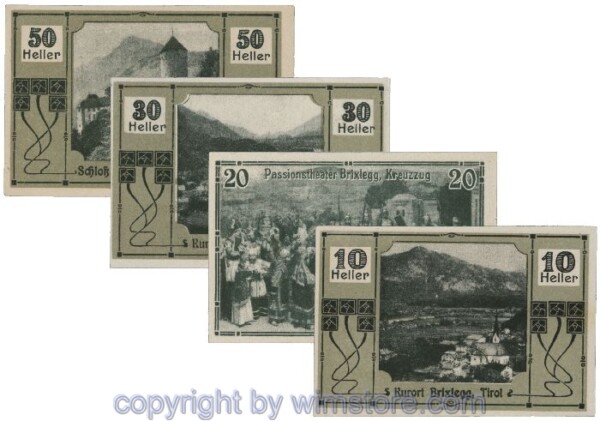 Brixlegg, G0104a, Serie 10, 20, 30, 50 Heller; 1