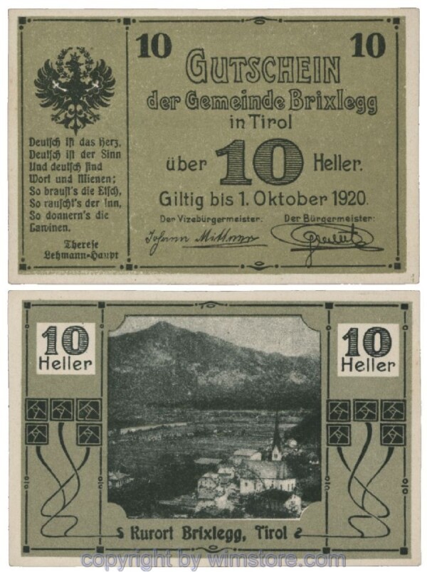 Brixlegg, G0104a, 10 Heller; 1