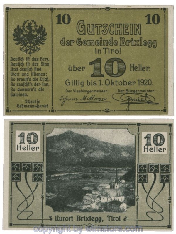Brixlegg, G0104a, 10 Heller; 1-