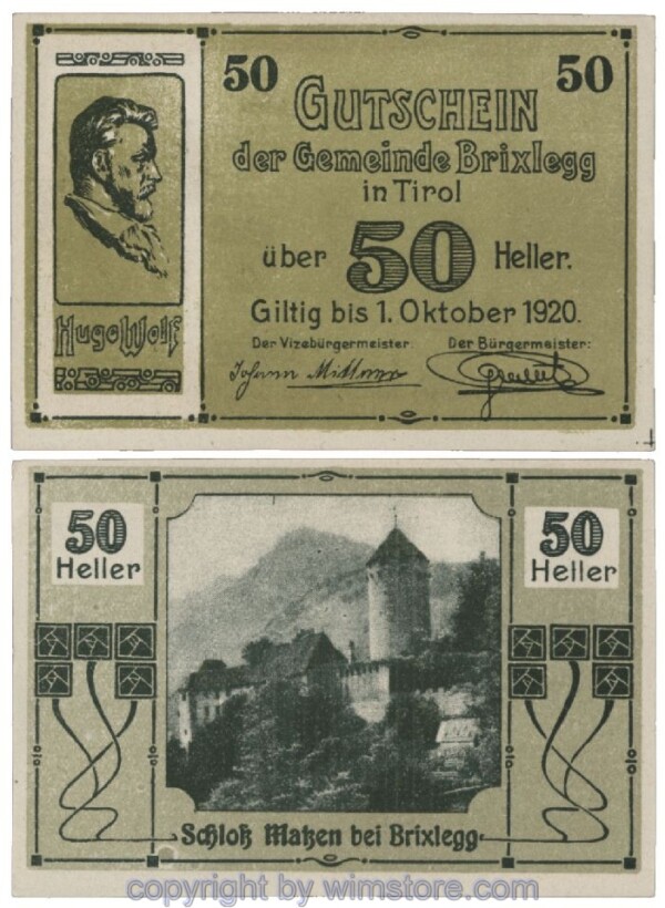 Brixlegg, G0104a, 50 Heller; 1