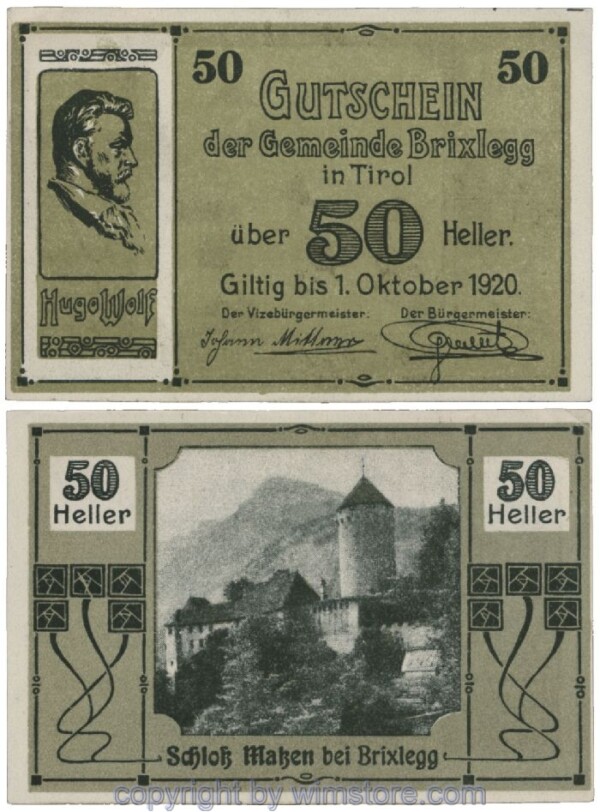 Brixlegg, G0104a, 50 Heller; 1-