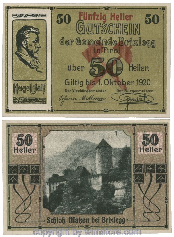 Brixlegg, G0104c, 50 Heller; 1