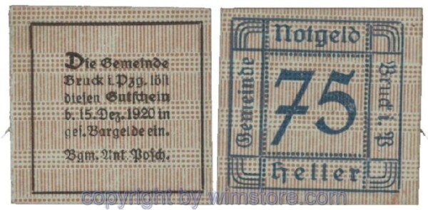 Bruck im Pinzgau, G0107Ia, 75 Heller; 1