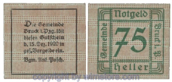 Bruck im Pinzgau, G0107Ic, 75 Heller; 1
