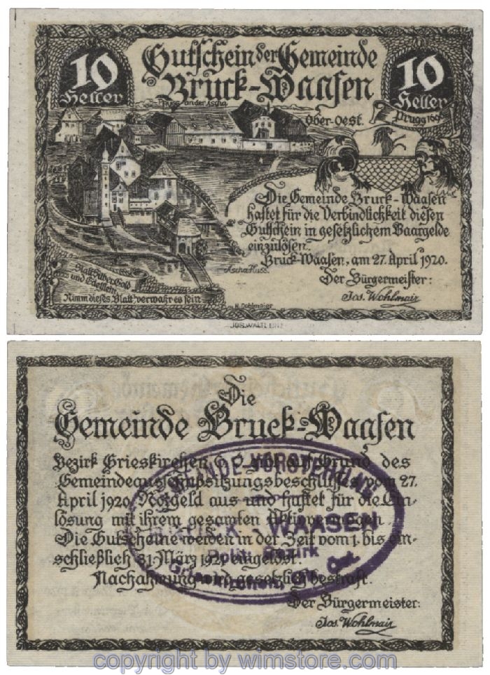 Bruck Waasen, G0108Ib2, 10 Heller; 1