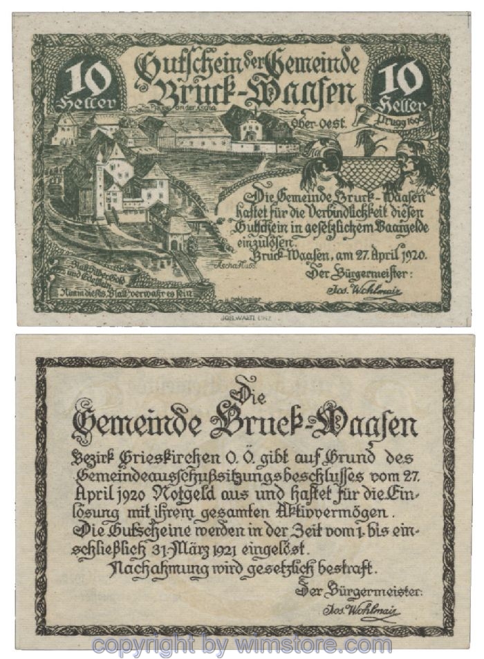 Bruck Waasen, G0108Id, 10 Heller; 1