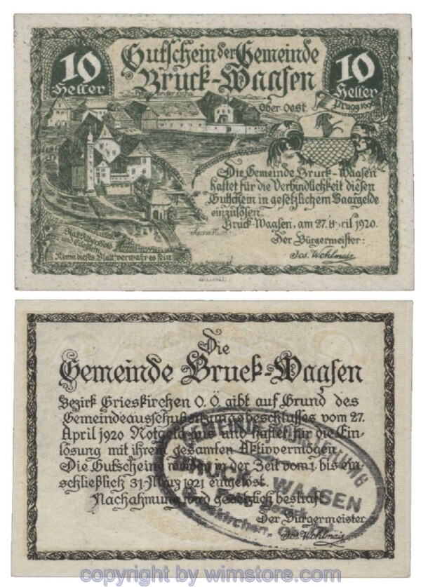 Bruck Waasen, G0108If1, 10 Heller; 1