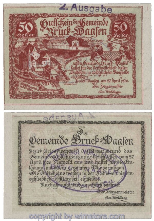 Bruck Waasen, G0108Ik2d, 50 Heller; 1