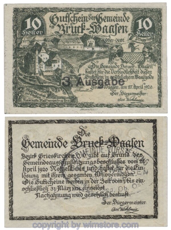 Bruck Waasen, G0108Im1a, 10 Heller; 1