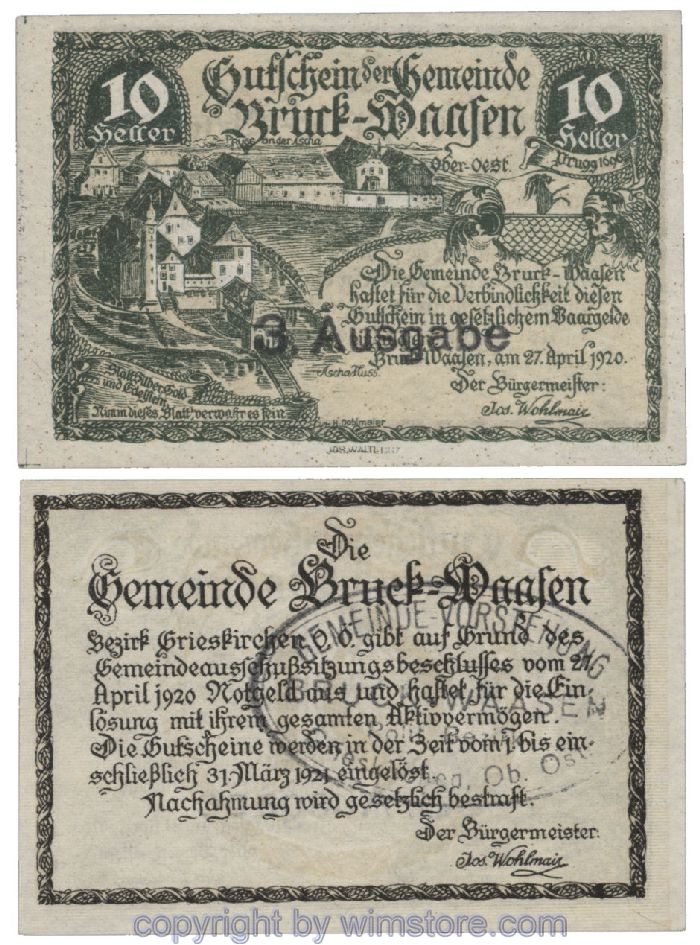 Bruck Waasen, G0108Im1a, 10 Heller; 1