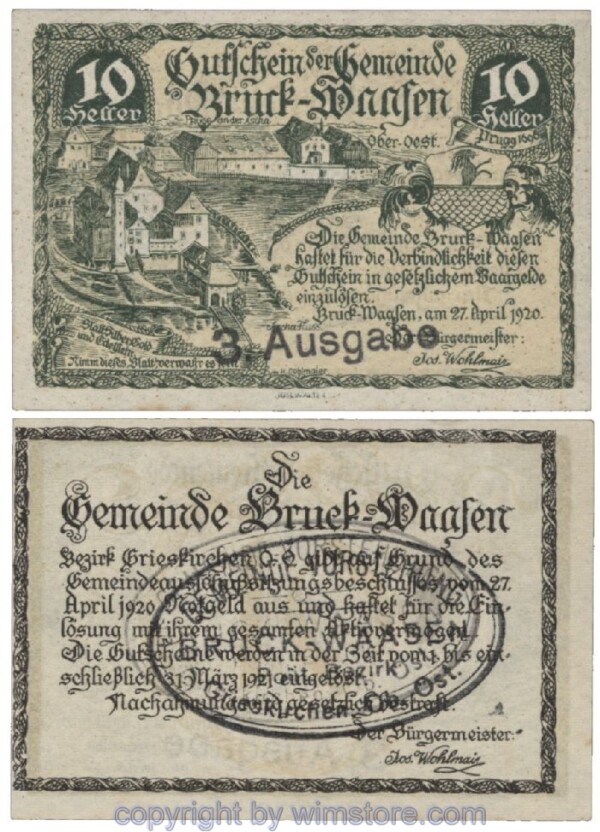Bruck Waasen, G0108Im1a, 10 Heller; 1-