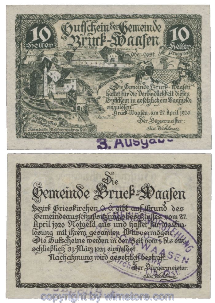 Bruck Waasen, G0108Im2c, 10 Heller; 1