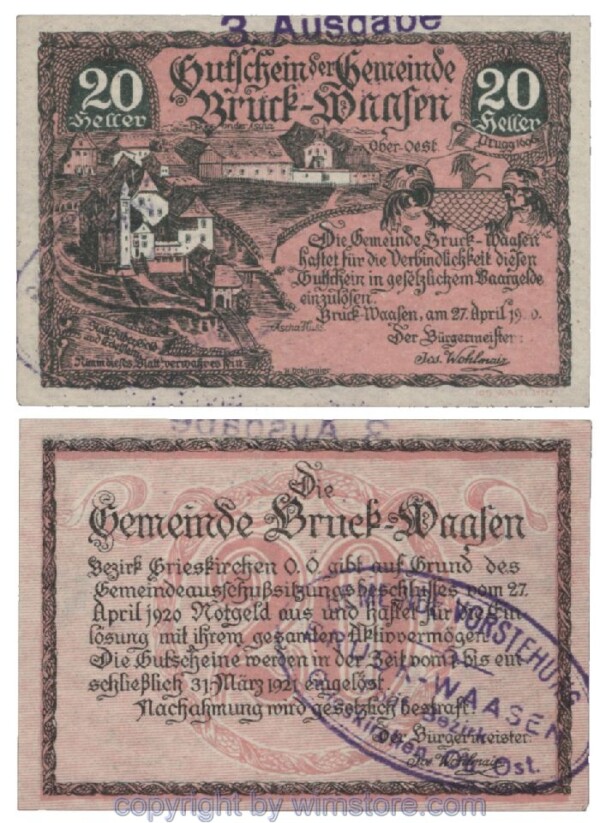 Bruck Waasen, G0108Im2d, 20 Heller; 1