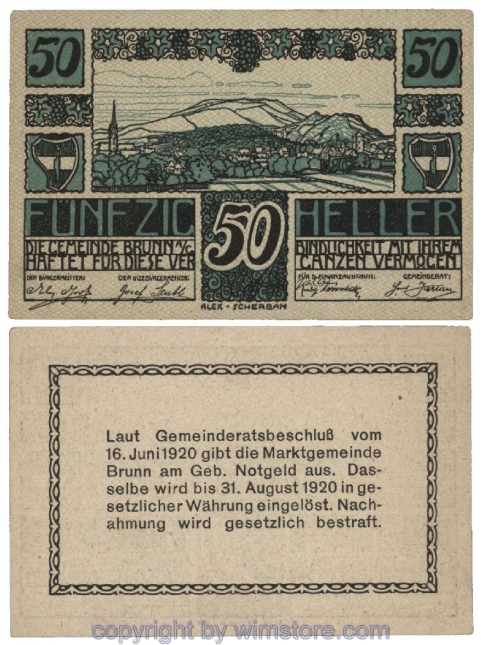 Brunn am Gebirge, G0109b, 50 Heller; 1-