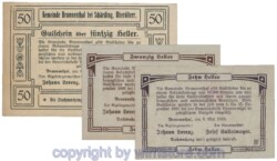 sn102005 Brunnenthal, G0111a, Serie 10, 20, 50 Heller; 1-