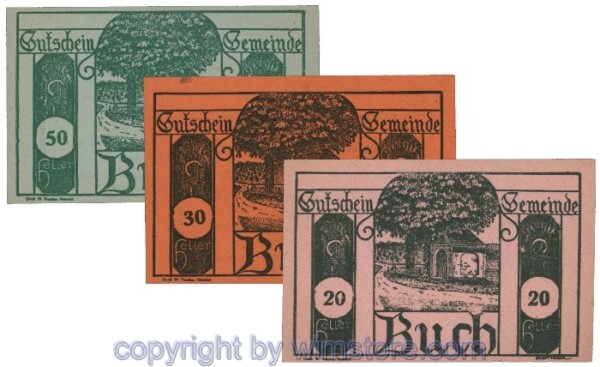 sn102051a Buch, G0113a, Serie 20, 30, 50 Heller; 1