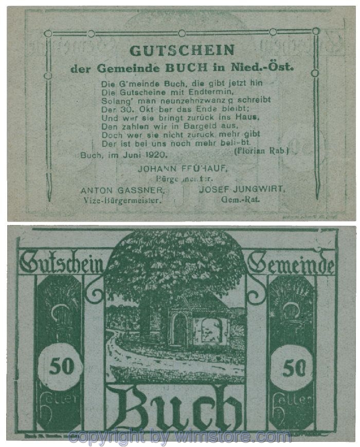 Buch, G0113a, 50 Heller; 1