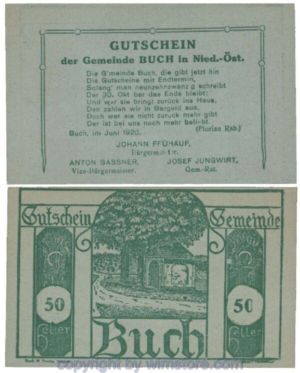 Buch, G0113a, 50 Heller; 1-