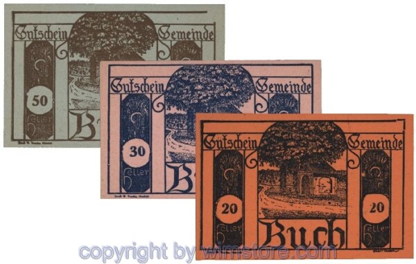 Buch, G0113b, Serie 20, 30, 50 Heller; 1