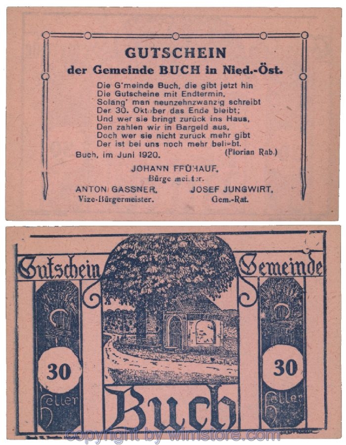 Buch, G0113b, 30 Heller; 1