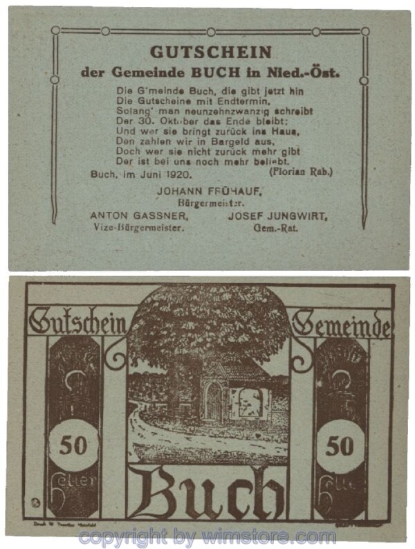 Buch, G0113b, 50 Heller; 1-