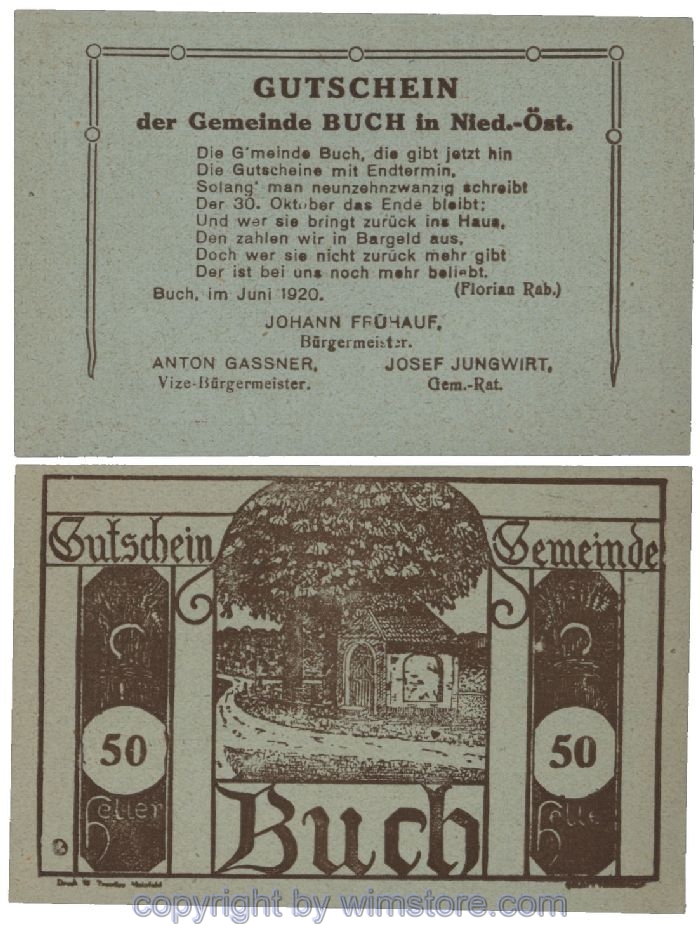 Buch, G0113b, 50 Heller; 1-