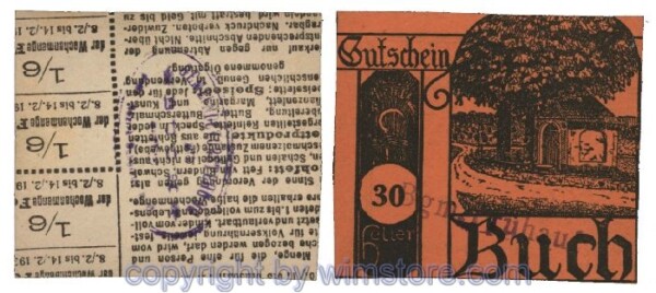 Buch, G0113S3pa, 30 Heller, links; 1