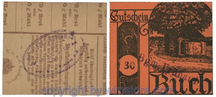Buch, G0113S3pa, 30 Heller, links; 1