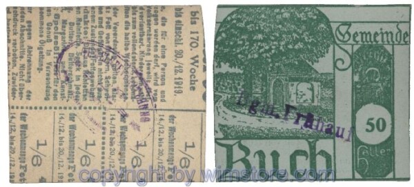 Buch, G0113S3pa, 50 Heller, rechts; 1