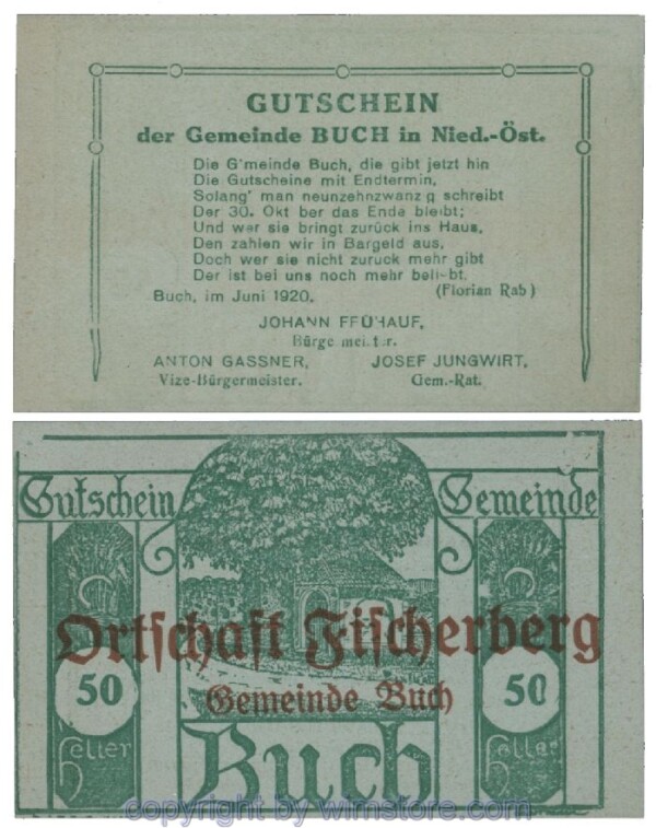 Buch, G0113S3r, 50 Heller; 1