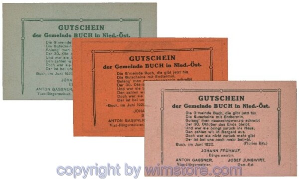 Buch, G0113S3s, Serie 20, 30, 50 Heller; 1-