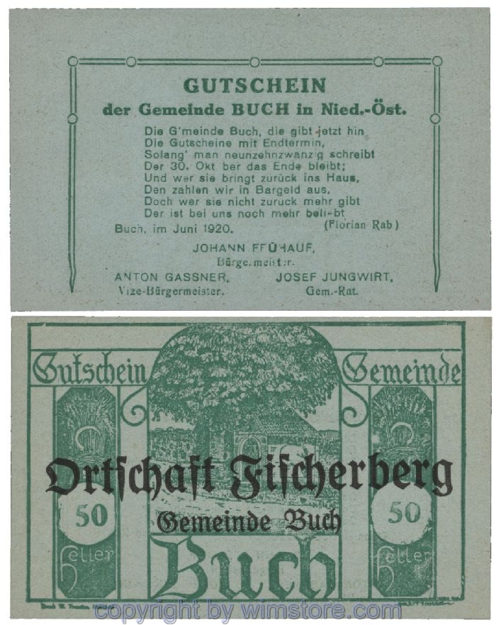 Buch, G0113S3s, 50 Heller; 1