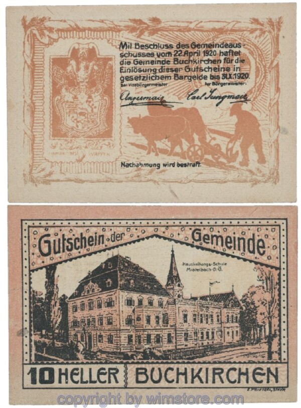 sn102141 Buchkirchen, G0114a, 10 Heller; 1-