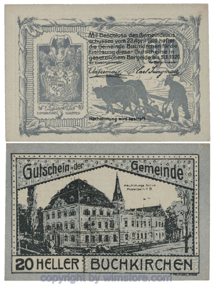 sn102142 Buchkirchen, G0114a, 20 Heller; 1