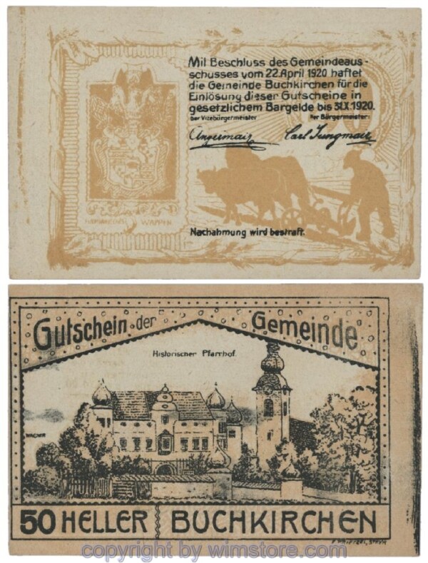 Buchkirchen, G0114a, 50 Heller; 1