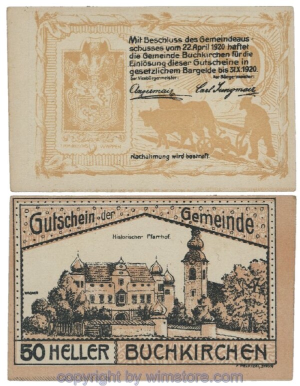 Buchkirchen, G0114a, 50 Heller; 1-
