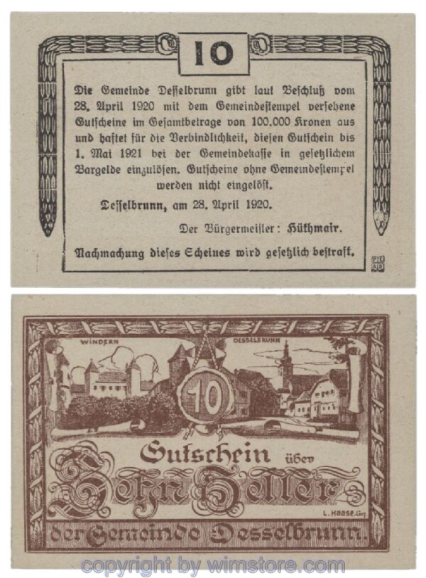 Desselbrunn, G0119a, 10 Heller; 1