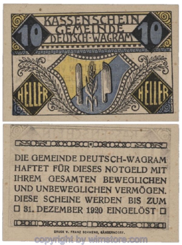 Deutsch-Wagram, G0121a01, 10 Heller; 1