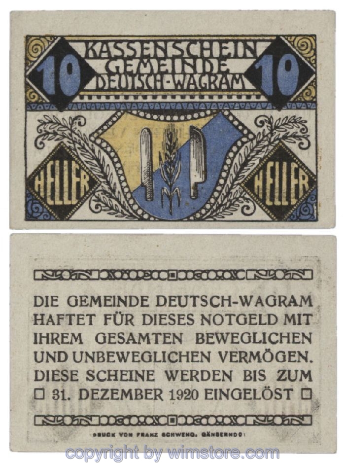 Deutsch-Wagram, G0121b01, 10 Heller; 1-