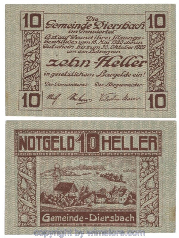 Diersbach, G0122a, 10 Heller; 1-