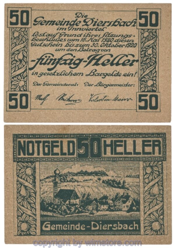 Diersbach, G0122a, 50 Heller; 1-