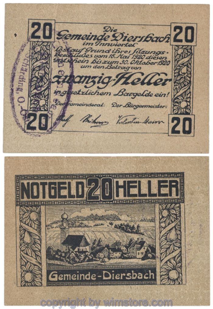 Diersbach, G0122b, 20 Heller; 1