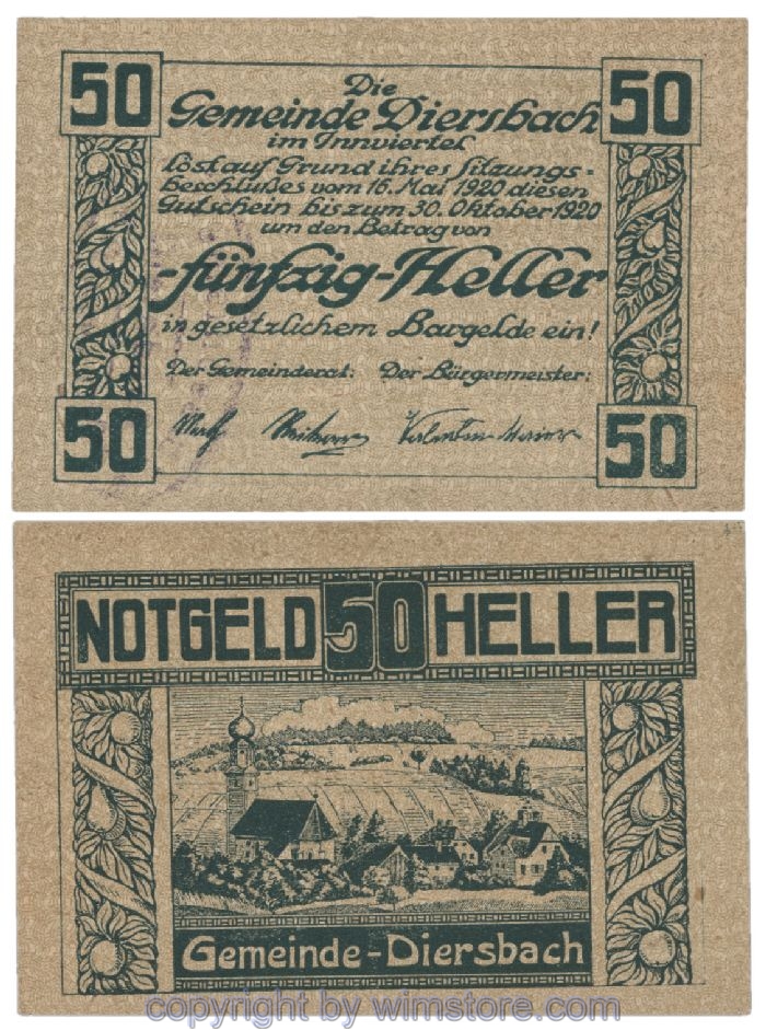 Diersbach, G0122b, 50 Heller; 1