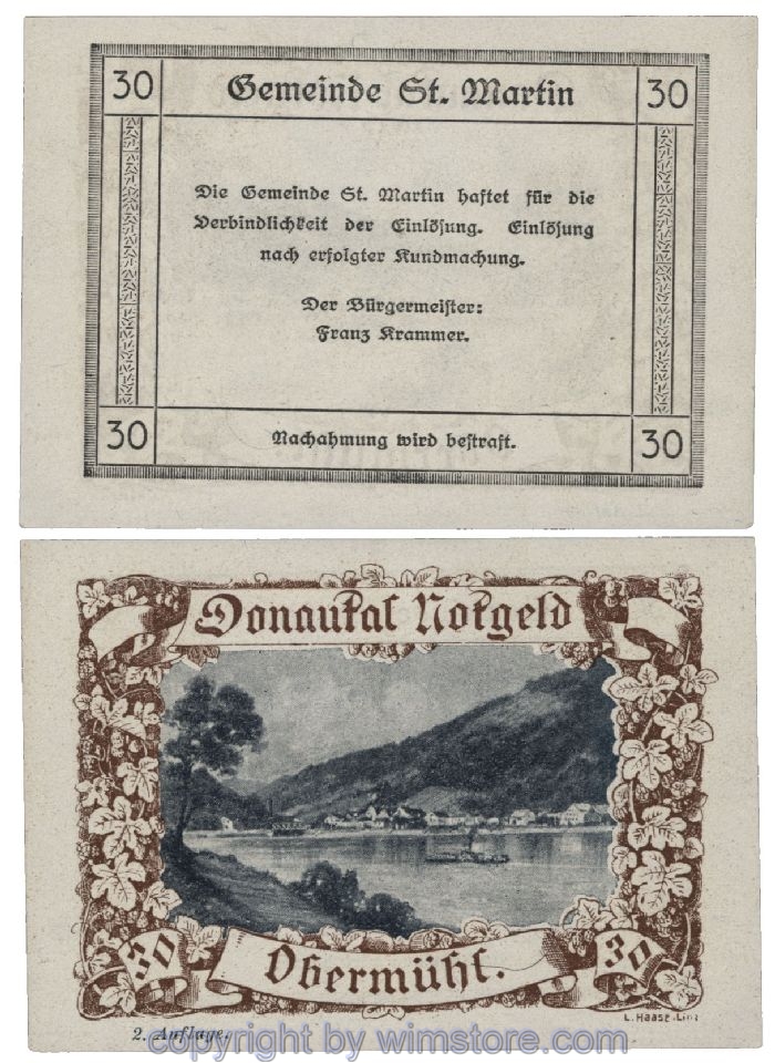 Donautal, G0127b029, 30 Heller; 1-