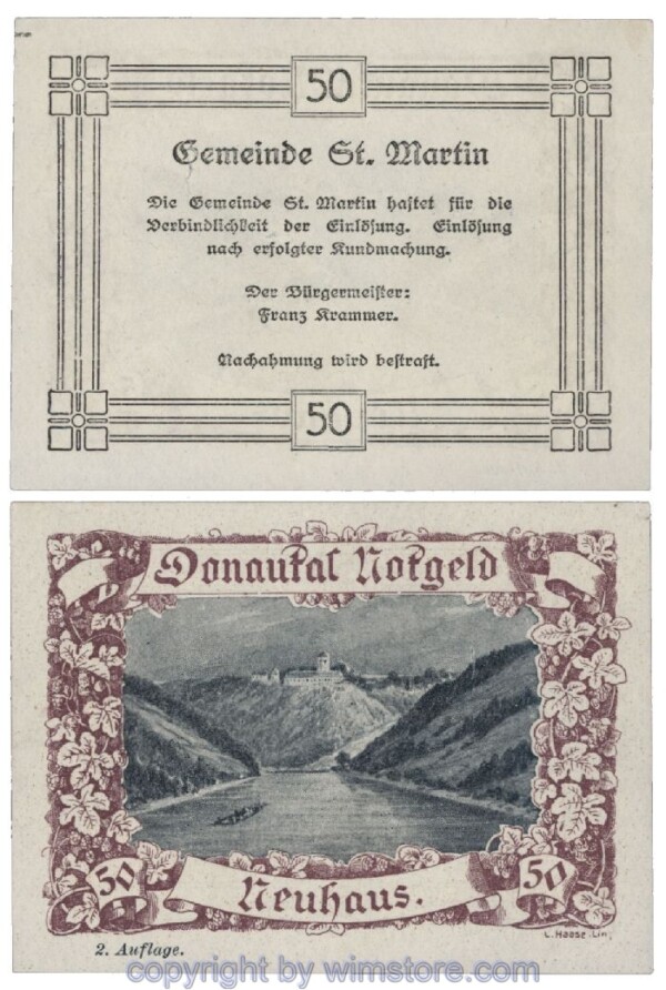 sn102382 Donautal, G0127c046, 50 Heller; 1-